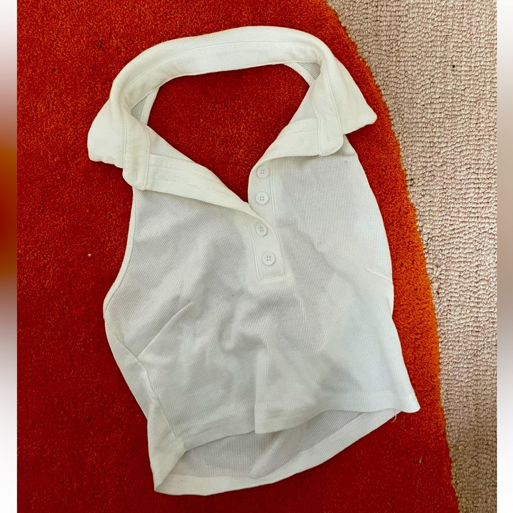 Collar Crop Top